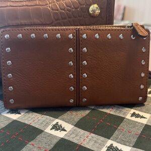 Michael Kors Tan Leather Wallet with Silver Studs